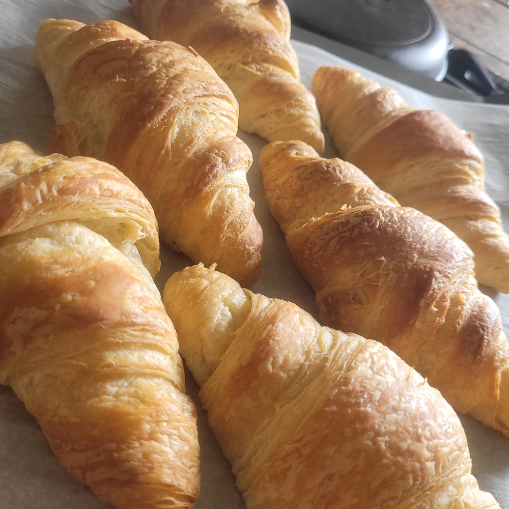 Fresh baked croissants